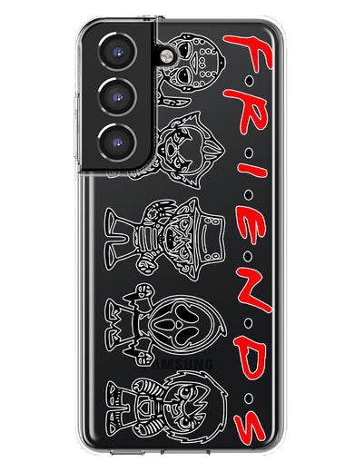 Samsung Galaxy S21 Plus Cute Halloween Spooky Horror Scary Characters Friends Hybrid Protective Phone Case Cover