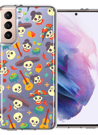 Samsung Galaxy S21 Plus Day of the Dead Design Double Layer Phone Case Cover
