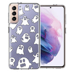 Samsung Galaxy S21 Plus Halloween Spooky Ghost Design Double Layer Phone Case Cover