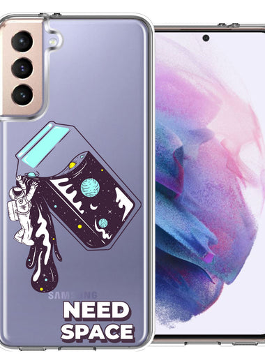 Samsung Galaxy S21 Plus Need Space Astronaut Stars Design Double Layer Phone Case Cover
