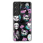 Samsung Galaxy S22 Roses Halloween Spooky Horror Characters Spider Web Hybrid Protective Phone Case Cover