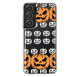 Samsung Galaxy S22 Halloween Spooky Horror Scary Jack O Lantern Pumpkins Hybrid Protective Phone Case Cover