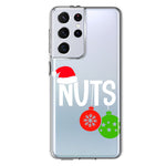 Samsung Galaxy S21 Ultra Christmas Funny Couples Chest Nuts Ornaments Hybrid Protective Phone Case Cover