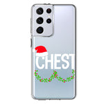 Samsung Galaxy S21 Ultra Christmas Funny Ornaments Couples Chest Nuts Hybrid Protective Phone Case Cover