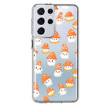 Samsung Galaxy S21 Ultra Cute Cartoon Mushroom Ghost Characters Hybrid Protective Phone Case Cover