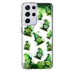 Samsung Galaxy S21 Ultra Gnomes Shamrock Lucky Green Clover St. Patrick Hybrid Protective Phone Case Cover