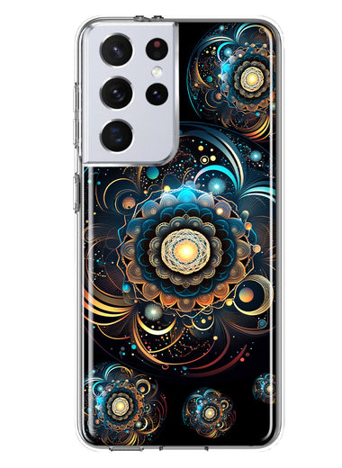 Samsung Galaxy S21 Ultra Mandala Geometry Abstract Multiverse Pattern Hybrid Protective Phone Case Cover