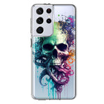 Samsung Galaxy S21 Ultra Fantasy Octopus Tentacles Skull Hybrid Protective Phone Case Cover