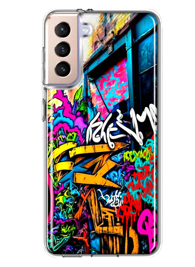 Samsung Galaxy S21 FE Urban Graffiti Street Art Painting Hybrid Protective Phone Case Cover