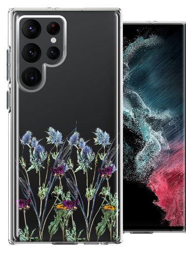 For Samsung Galaxy S22 Ultra Country Dried Flowers Phone Case Cover
