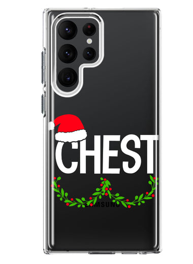 Samsung Galaxy S23 Ultra Christmas Funny Ornaments Couples Chest Nuts Hybrid Protective Phone Case Cover