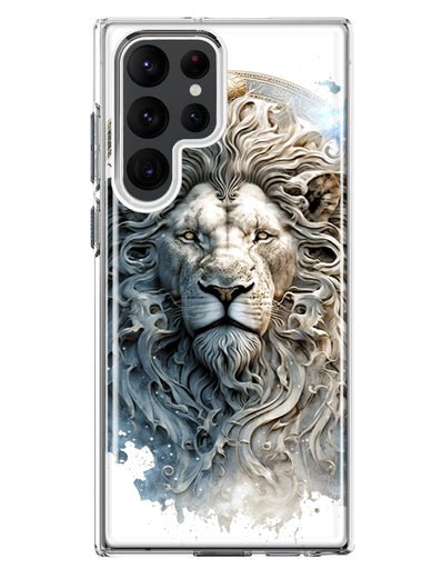 Samsung Galaxy S22 Ultra Abstract Lion Sculpture Hybrid Protective Phone Case Cover