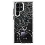 Samsung Galaxy S22 Ultra Creepy Black Spider Web Halloween Horror Spooky Hybrid Protective Phone Case Cover