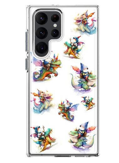 Samsung Galaxy S23 Ultra Cute Fairy Cartoon Gnomes Dragons Monsters Hybrid Protective Phone Case Cover