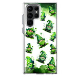 Samsung Galaxy S22 Ultra Gnomes Shamrock Lucky Green Clover St. Patrick Hybrid Protective Phone Case Cover