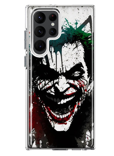 Samsung Galaxy S22 Ultra Laughing Joker Painting Graffiti Hybrid Protective Phone Case Cover
