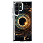 Samsung Galaxy S22 Ultra Mandala Geometry Abstract Eclipse Pattern Hybrid Protective Phone Case Cover