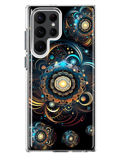 Samsung Galaxy S22 Ultra Mandala Geometry Abstract Multiverse Pattern Hybrid Protective Phone Case Cover