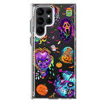 Samsung Galaxy S22 Ultra Cute Halloween Spooky Horror Scary Neon Characters Hybrid Protective Phone Case Cover