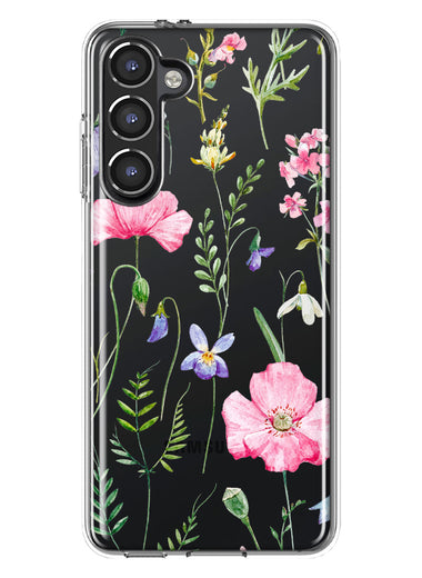Samsung Galaxy S23 Spring Pastel Wild Flowers Summer Classy Elegant Beautiful Hybrid Protective Phone Case Cover