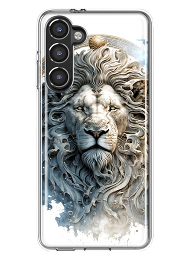 Samsung Galaxy S23 Abstract Lion Sculpture Hybrid Protective Phone Case Cover