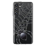 Samsung Galaxy S23 Plus Creepy Black Spider Web Halloween Horror Spooky Hybrid Protective Phone Case Cover