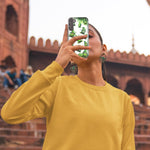 Samsung Galaxy A14 Gnomes Shamrock Lucky Green Clover St. Patrick Hybrid Protective Phone Case Cover