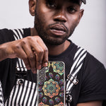 Samsung Galaxy Z Fold 4 Mandala Geometry Abstract Elephant Pattern Hybrid Protective Phone Case Cover