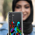 Samsung Galaxy A14 Peace Graffiti Painting Art Hybrid Protective Phone Case Cover