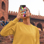Motorola Moto G Play 2021 Colorful Rainbow Hearts Love Graffiti Painting Hybrid Protective Phone Case Cover