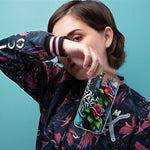 Samsung Galaxy J3 J337 Red Roses Graffiti Painting Art Hybrid Protective Phone Case Cover