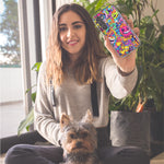 Samsung Galaxy A22 5G Psychedelic Trippy Happy Characters Pop Art Hybrid Protective Phone Case Cover