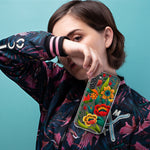 Samsung Galaxy S23 Plus Colorful Red Orange Folk Style Floral Vibrant Spring Flowers Hybrid Protective Phone Case Cover