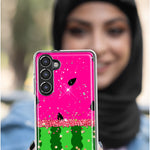 Samsung Galaxy Note 9 Summer Watermelon Sugar Vacation Tropical Fruit Pink Green Hybrid Protective Phone Case Cover