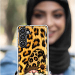 Samsung Galaxy J7 J737 Gnome Sunflower Leopard Hybrid Protective Phone Case Cover