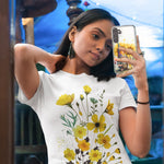 Samsung Galaxy S10 Cute Gnome Sunflowers Clear Hybrid Protective Phone Case Cover