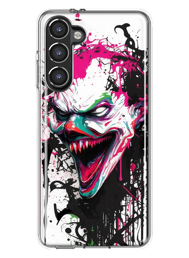 Samsung Galaxy S23 Evil Joker Face Painting Graffiti Hybrid Protective Phone Case Cover