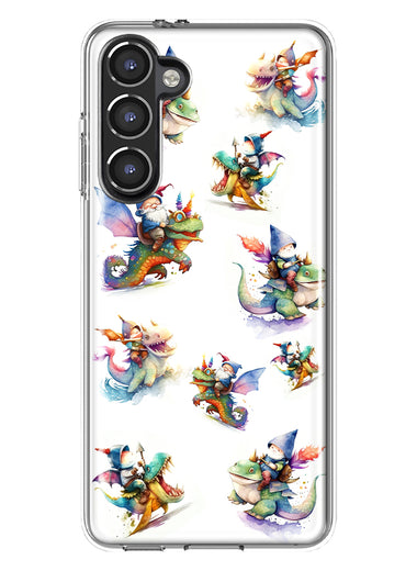 Samsung Galaxy S23 Cute Fairy Cartoon Gnomes Dragons Monsters Hybrid Protective Phone Case Cover