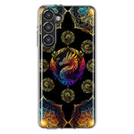 Samsung Galaxy S23 Mandala Geometry Abstract Dragon Pattern Hybrid Protective Phone Case Cover