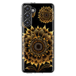Samsung Galaxy S23 Plus Mandala Geometry Abstract Sunflowers Pattern Hybrid Protective Phone Case Cover