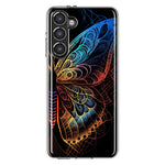 Samsung Galaxy S23 Plus Mandala Geometry Abstract Butterfly Pattern Hybrid Protective Phone Case Cover