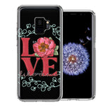 Samsung Galaxy S9 Love Like Jesus Flower Text Christian Double Layer Phone Case Cover