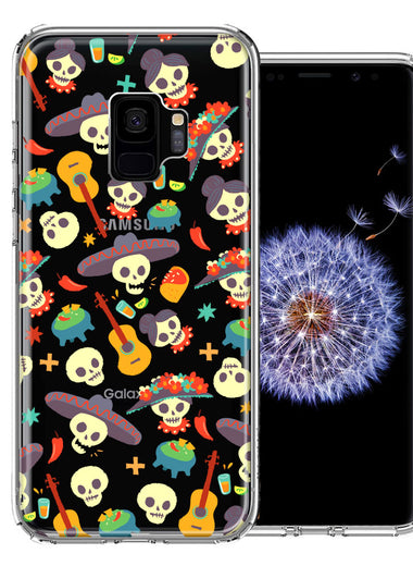 Samsung Galaxy S9 Day of the Dead Design Double Layer Phone Case Cover