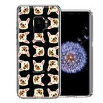 Samsung Galaxy S9 Frenchie Bulldog Polkadots Design Double Layer Phone Case Cover