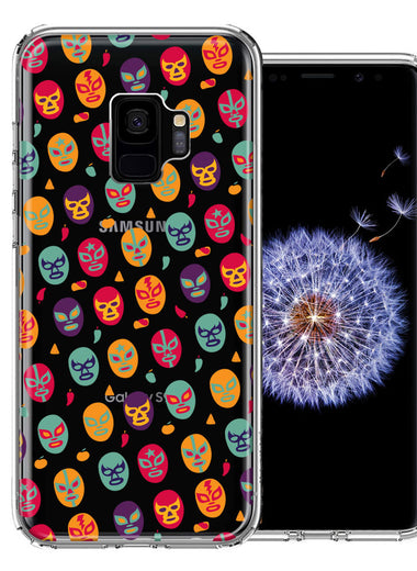 Samsung Galaxy S9 Lucha Libre Masks Design Double Layer Phone Case Cover