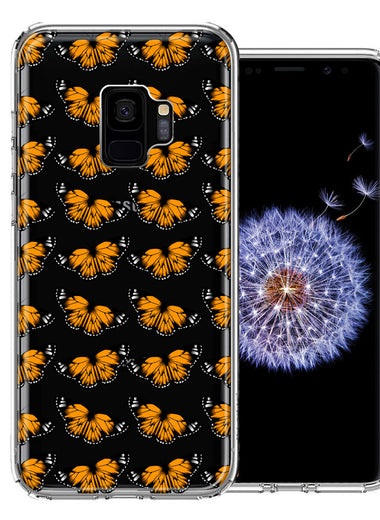 Samsung Galaxy S9 Monarch Butterflies Design Double Layer Phone Case Cover