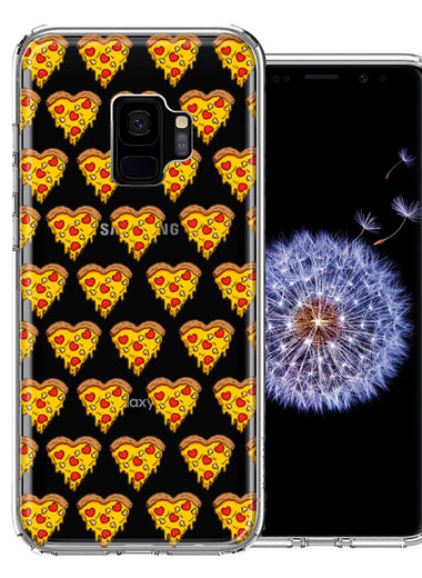 Samsung Galaxy S9 Pizza Hearts Polka dots Design Double Layer Phone Case Cover