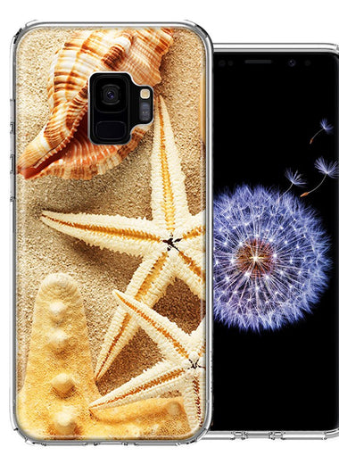 Samsung Galaxy S9 Sand Shells Starfish Design Double Layer Phone Case Cover