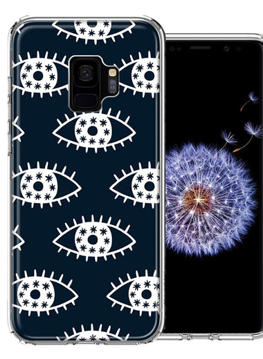 Samsung Galaxy S9 Starry Evil Eyes Design Double Layer Phone Case Cover