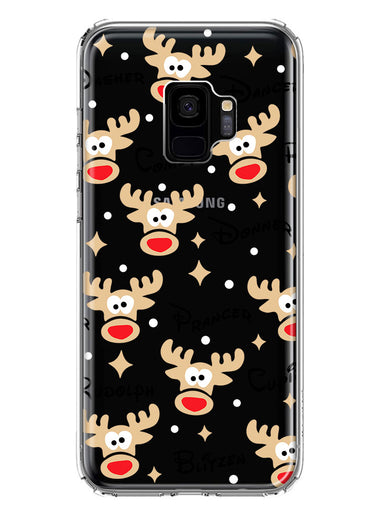 Samsung Galaxy S9 Red Nose Reindeer Christmas Winter Holiday Hybrid Protective Phone Case Cover